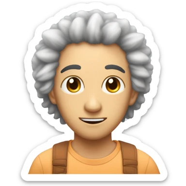 Vita fluffiga vantar sticker