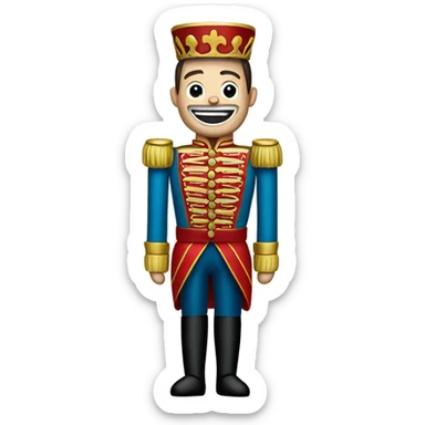 nutcracker, male with torso and teeth sticker