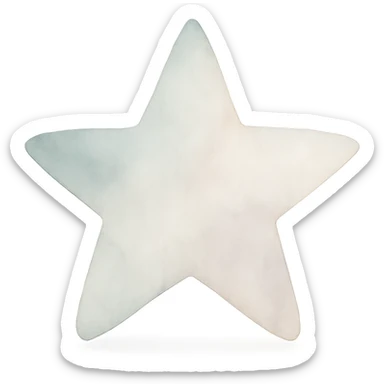 star, watercolor art style sticker