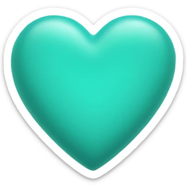 Turquoise heart sticker