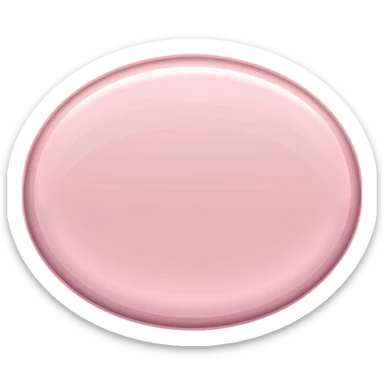 light pink metallic oval shape sticker