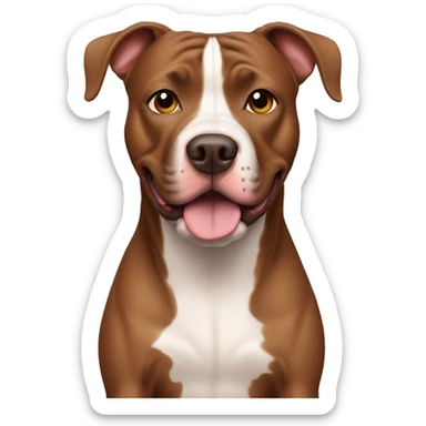 Brown pitbull sticker