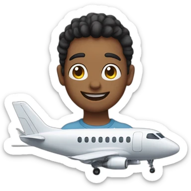 skyler the smiley plane sticker