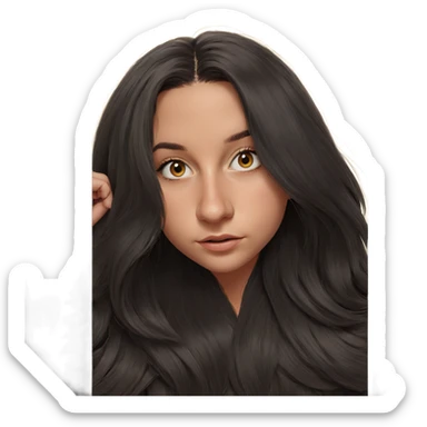 realistic portrait of girl sticker