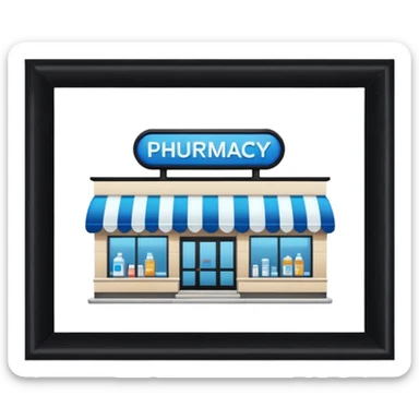Please create an image of the pharmacy.
Dugstore, Pharmacy. There's no writing on it
Just an image that can show that it's a pharmacy sticker