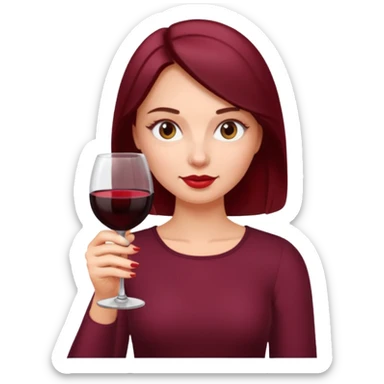 naga polska kobieta z winom sticker