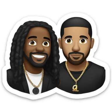 Kendrick Lamar and Drake sticker
