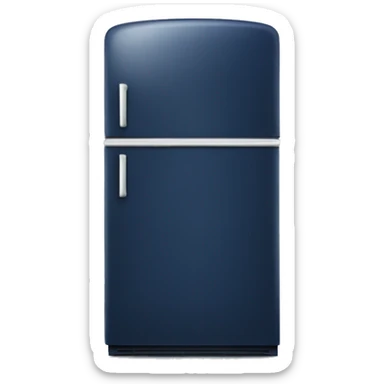 Realistic navy blue fridge isolated. sticker