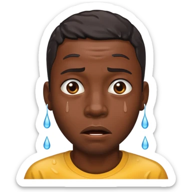 Drowning black man sticker