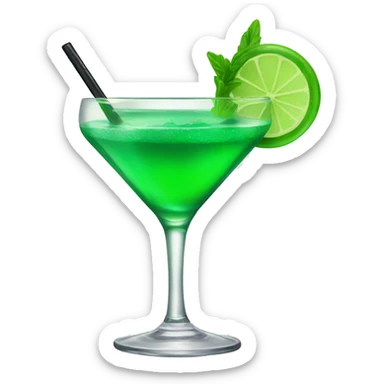 Green cocktail  sticker