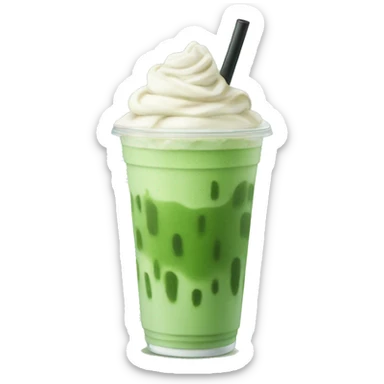 aesthetic iced matcha latte sticker