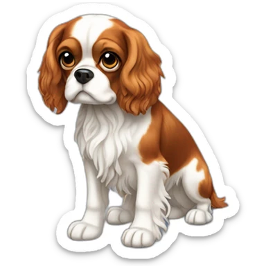 dog Cavalier King Charles Spaniel full body sticker