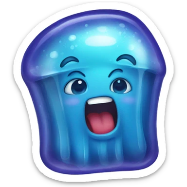 blue jelly slab sticker