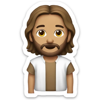 Jesus wearing a brat shirt sticker