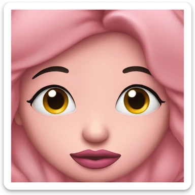 Pink kiss face sticker