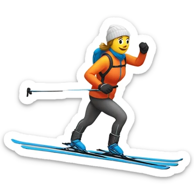 cross-country ski sticker