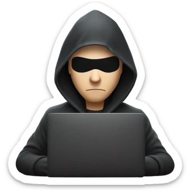 bank robber on laptop  sticker