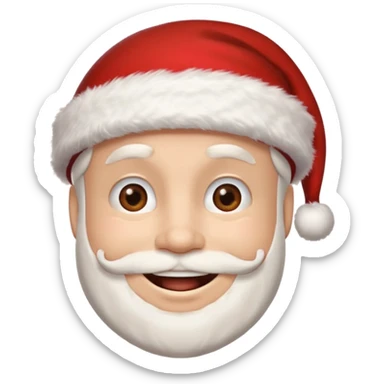 man with santa cap  sticker