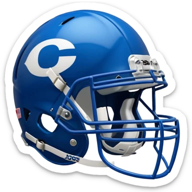 College football player helmet in  blue color  sticker
