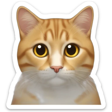 gato con cara de nicolas cage sticker