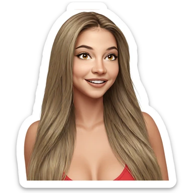 portrait of smiling girl sticker