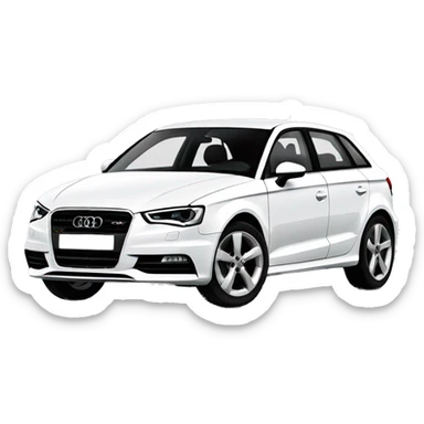 Audi a3 White  sticker