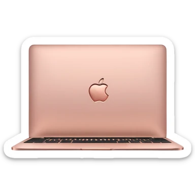 MacBook couleur or rose sticker