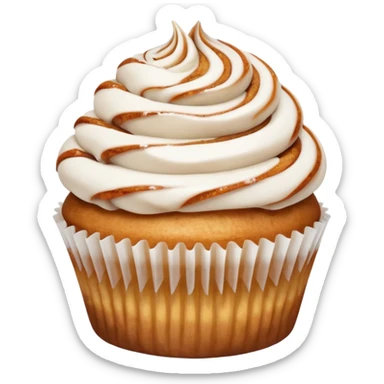 cinnamon roll cupcake sticker