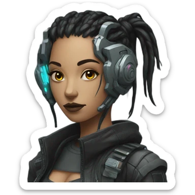cyberpunk girl sticker