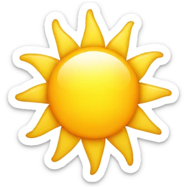 Bright sun sticker