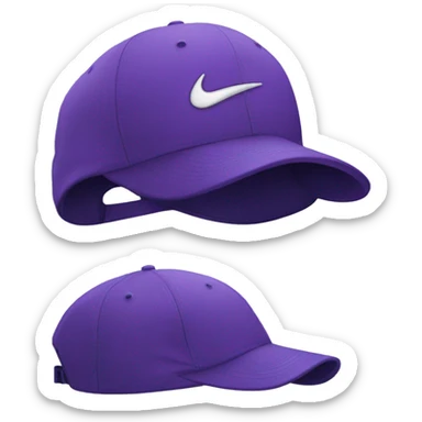 purple hat with Nike logo on the front  sticker