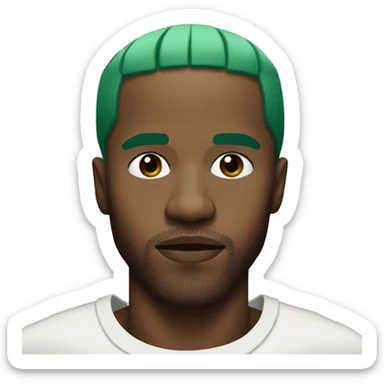 frank ocean with green hair sticker