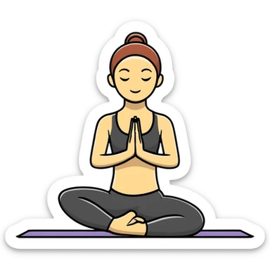person doing yoga sticker