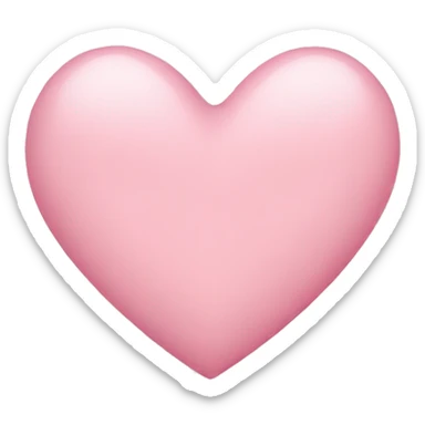 light pink heart  sticker