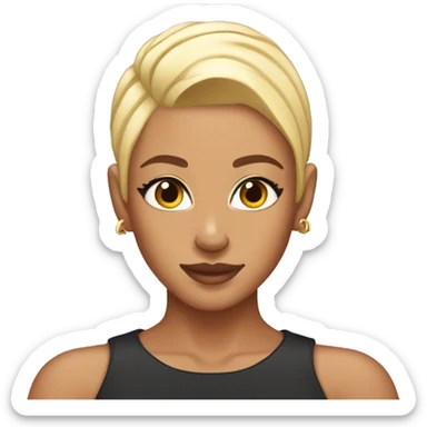 doja cat buzzcut hair sticker