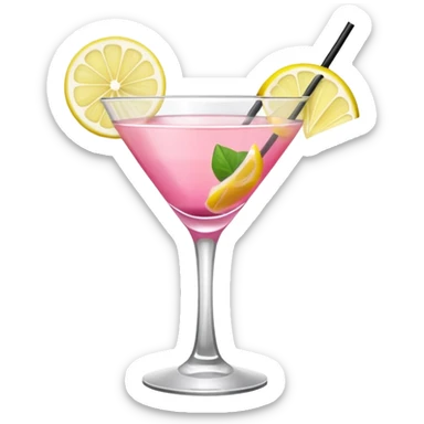 Pink Cocktail With Lemon  sticker