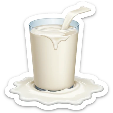 milk spilled on the floor sticker