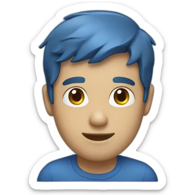 blue interactive sticker