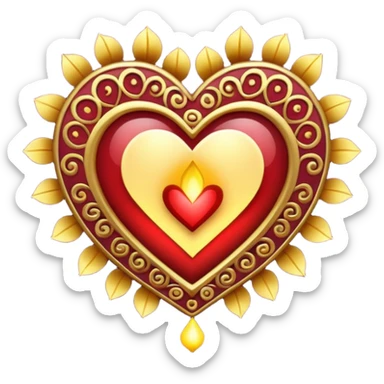 Diwali heart sticker