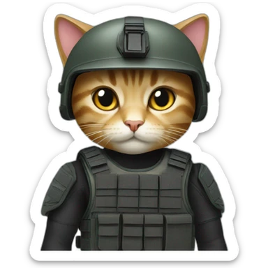 Cat-swat sticker