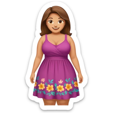 full-figured woman with a large bum sticker