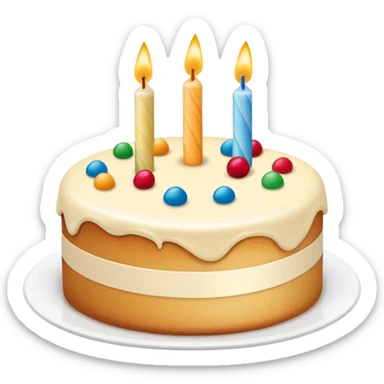 Um bolo de aniversário com o nome "Dinis"  sticker