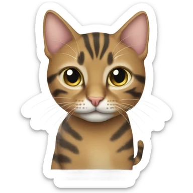 Three legged cat tabby  sticker