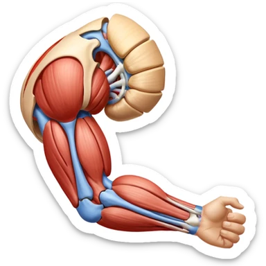 Elbow muscle anatomy sticker