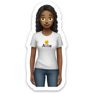 shirt with Allie written on it sticker