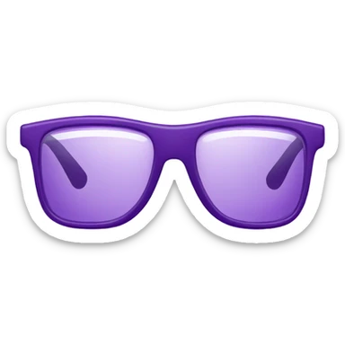 Purple lecture glasses sticker