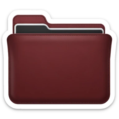 create a dark maroon folder emoji sticker