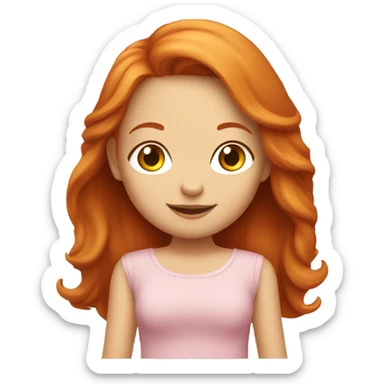redhead young mother with blonde baby sticker