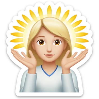 radiating a healing light through my hands  sticker