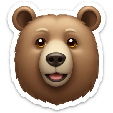 Bear with heart eyes sticker